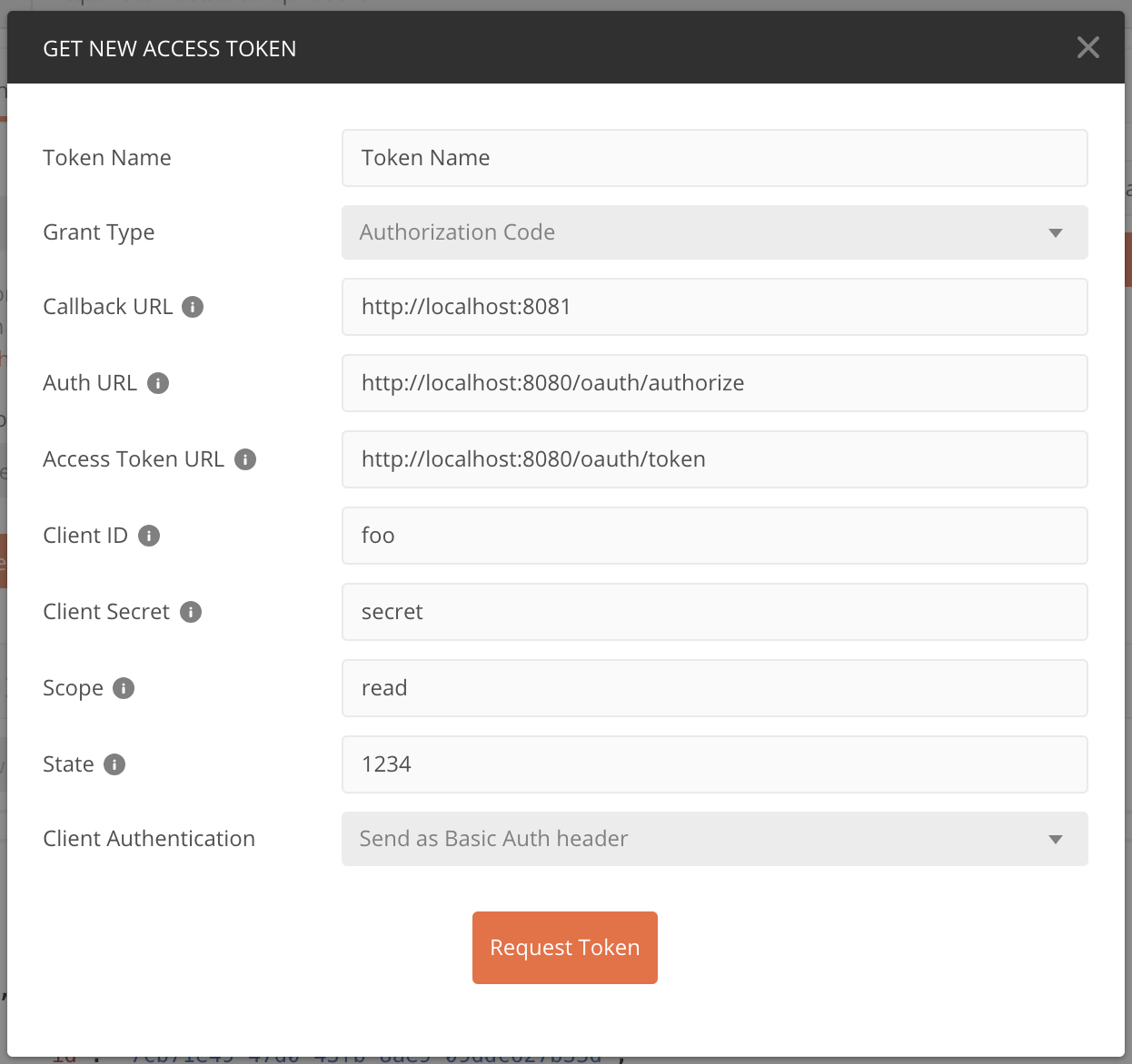 Postman Get Access Token Configuration